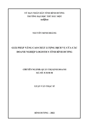 Giải pháp nâng cao chất lượng dịch vụ của các doanh nghiệp logistics tỉnh bình dương