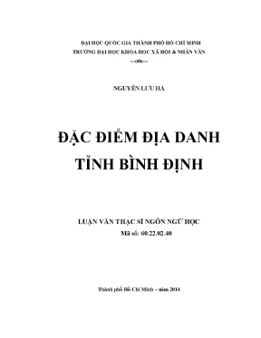 Đặc điểm địa danh tỉnh bình định