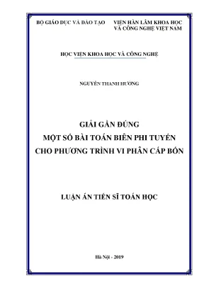 Giải gần đúng một số bài toán biên phi tuyến cho phương trình vi phân cấp bốn