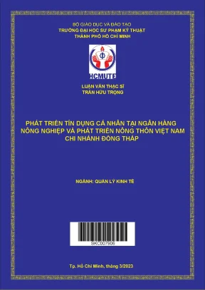 Phát triển tín dụng cá nhân tại ngân hàng nông nghiệp và phát triển nông thôn việt nam chi nhánh đồng tháp