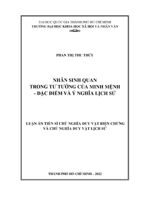 Nhân sinh quan trong tư tưởng của minh mệnh đặc điểm và ý nghĩa lịch sử