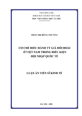 Cơ chế điều hành tỷ giá hối đoái ở việt nam trong điều kiện hội nhập quốc tế