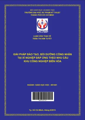 Giải pháp đào tạo bồi dưỡng công nhân tại xí nghiệp đáp ứng theo nhu cầu khu công nghiệp biên hòa