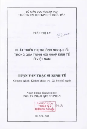 Phát triển thị trường ngoại hối trong quá trình hội nhập kinh tế ở việt nam