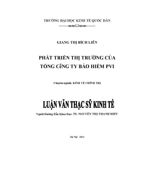 Phát triển thị trường của tổng công ty bảo hiểm pvi