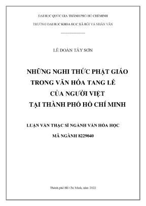 Những nghi thức phật giáo trong văn hóa tang lễ của người việt tại thành phố hồ chí minh