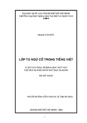 Lớp từ ngữ cổ trong tiếng việt