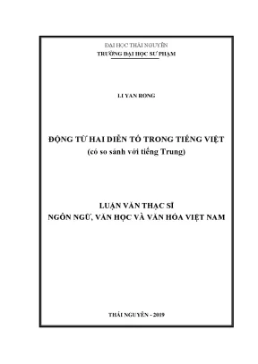 Động từ hai diễn tố trong tiếng việt có so sánh với tiếng trung