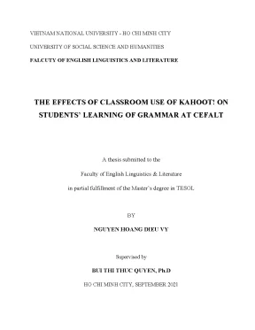 The effects of classroom use of kahoot on students learning of grammar at cefalt m a