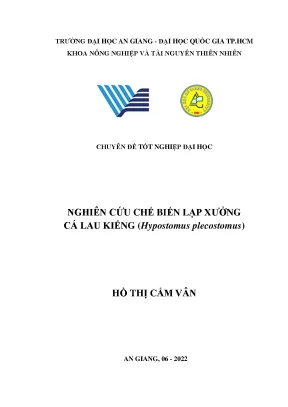Nghiên cứu chế biến lạp xưởng cá lau kiếng hypostomus plecostomus
