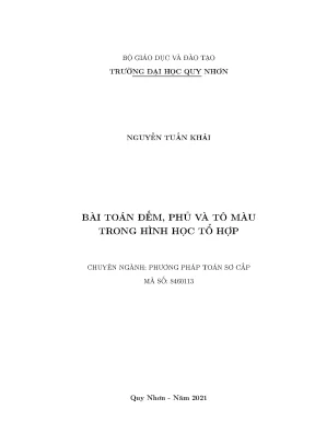 Luận văn thạc sỹ bài toán đếm phủ và tô màu trong hình học tổ hợp