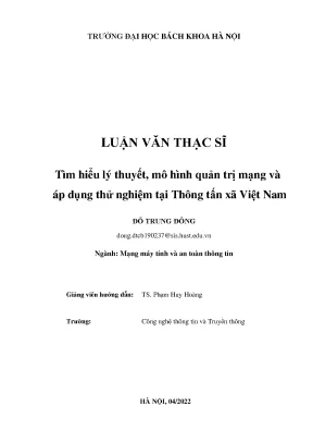Tìm hiểu lý thuyết mô hình quản trị mạng và áp dụng thử nghiệm tại thông tấn xã việt nam