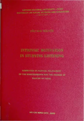 Intrinsic motivation in studying listening