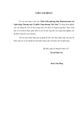 Phát triển phương thức bancassurance tại ngân hàng viettinbank