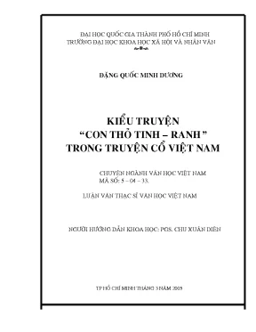 Kiểu truyện con thỏ tinh ranh trong truyện cổ việt nam