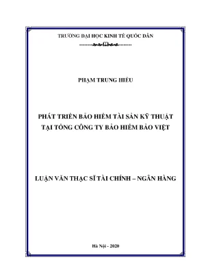 Phát triển bảo hiểm tài sản kỹ thuật tại tổng công ty bảo hiểm bảo việt