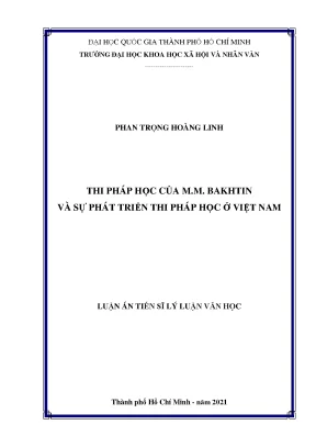 Thi pháp học của m m bakhtin và sự phát triển thi pháp học ở việt nam