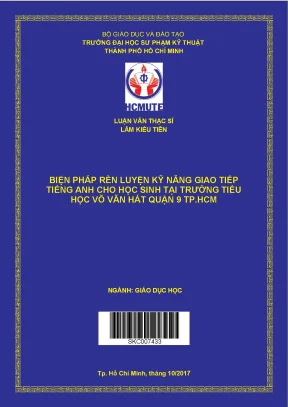 Biện pháp rèn luyện kỹ năng giao tiếp tiếng anh cho học sinh tại trường tiểu học võ văn hát quận 9 tp hcm