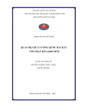 Quan hệ giữa vương quốc ryukyu với nhật bản 1609 1879