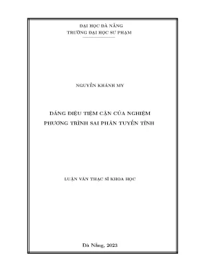 Dáng điệu tiệm cận của nghiệm phương trình sai phân tuyến tính