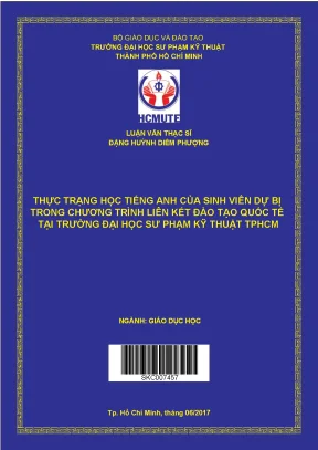 Thực trạng học tiếng anh của sinh viên dự bị trong chương trình liên kết đào tạo quốc tế tại trường đại học sư phạm kỹ thuật tphcm