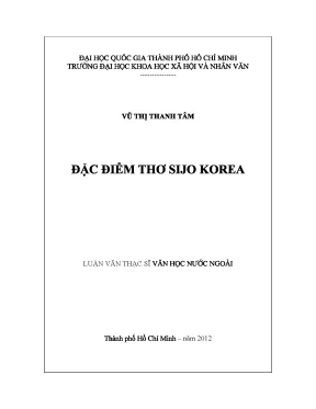 Đặc điểm thơ sijo korea