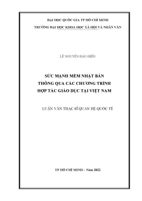 Sức mạnh mềm nhật bản thông qua các chương trình hợp tác giáo dục tại việt nam
