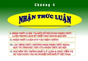 Chương 4 nhận thức luận