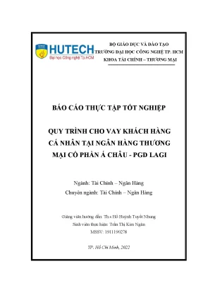 Quy trình cho vay tiêu dùng khách hàng cá nhân tại ngân hàng thương mại cổ phần á châu pgd lagi