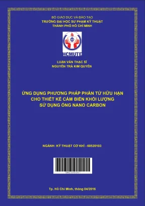 Ứng dụng phương pháp phần tử hữu hạn cho thiết kế cảm biến khối lượng sử dụng ống nano carbon