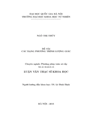 Tài liệu phương pháp toán sơ cấp phương trình lượng giác lượng giác