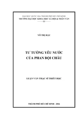 Tư tưởng yêu nước của phan bội châu