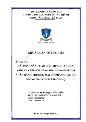 Giải pháp nâng cao hiệu quả hoạt động cho vay khách hàng doanh nghiệp tại ngân hàng thương mại cổ phần quân đội phòng giao dịch khánh hội