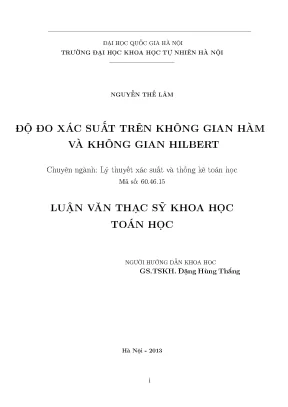 Tài liệu toán học lý thuyết xác suất không gian hàm không gian hilbert