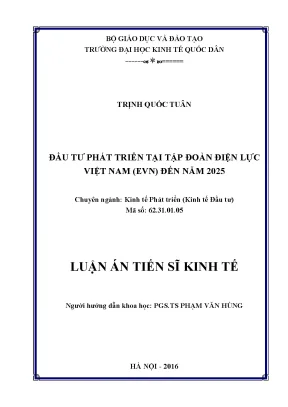 Đầu tư phát triển tại tập đoàn điện lực việt nam evn đến năm 2025