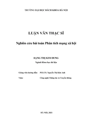 Nghiên cứu bài toán phân tích mạng xã hội