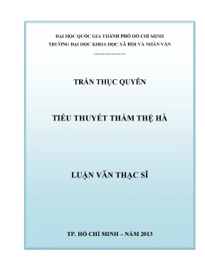Đặc điểm tiểu thuyết thẩm thệ hà