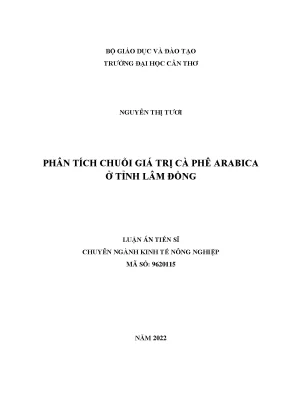 Phân tích chuỗi giá trị cà phê arabica ở tỉnh lâm đồng