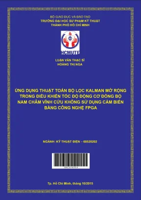 Ứng dụng thuật toán bộ lọc kalman mở rộng trong điều khiển tốc độ động cơ đồng bộ nam châm vĩnh cữu không sử dụng cảm biến bằng công nghệ fpga