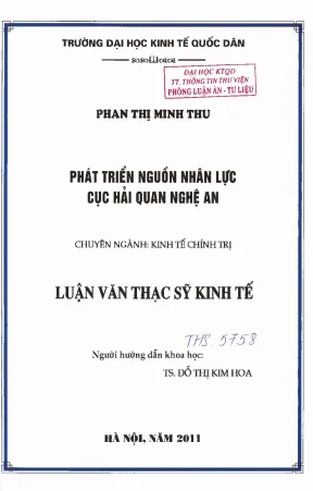 Phát triển nguồn nhân lực cục hải quan nghệ an