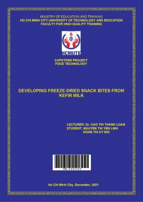 Developing freeze dried snack bites from kefir milk