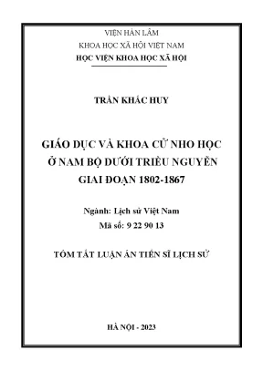 Giáo dục và khoa cử nho học ở nam bộ dưới triều nguyễn giai đoạn 1802 1867 tt
