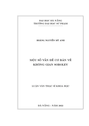 Một số vấn đề cơ bản về không gian sobolev
