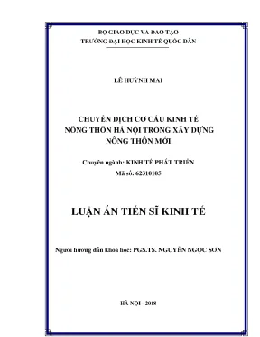 Chuyển dịch cơ cấu kinh tế nông thôn hà nội trong xây dựng nông thôn mới
