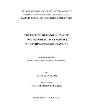 The effects of using quizalize to give corrective feedback in teaching english grammar ma