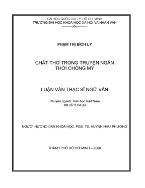 Chất thơ trong truyện ngắn thời chống mỹ