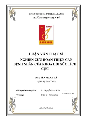 Nghiên cứu hoàn thiện cân bệnh nhân của khoa hồi sức tích cực