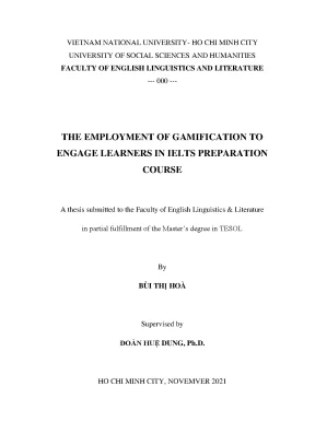 The employment of gamification to engage learners in ielts preparation course ma
