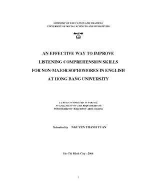 An effective way to improve listening comprehension skills for non major sophomores in english at hong bang university