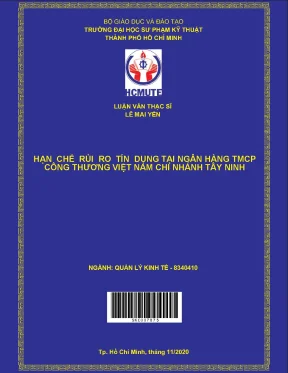 Hạn chế rủi ro tín dụng tại ngân hành tmcp công thương việt nam chi nhánh tây ninh